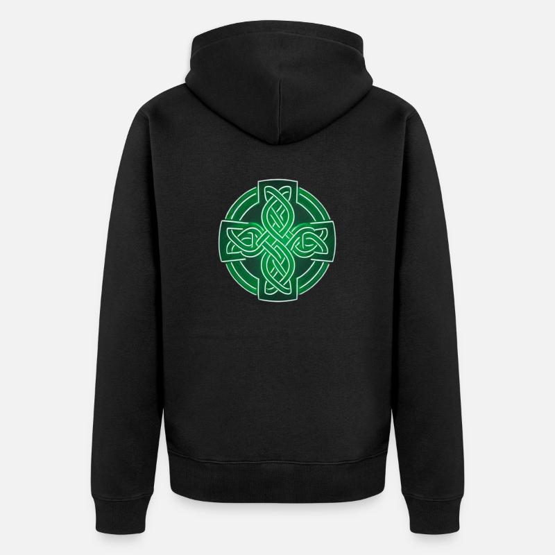 Croix celte grand design - Veste à capuche bio Premium Unisexe - noir
