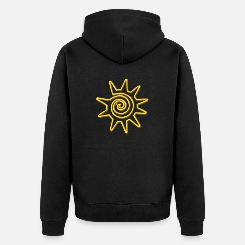 Étoile du Soleil d’or - Veste à capuche bio Premium Unisexe - noir