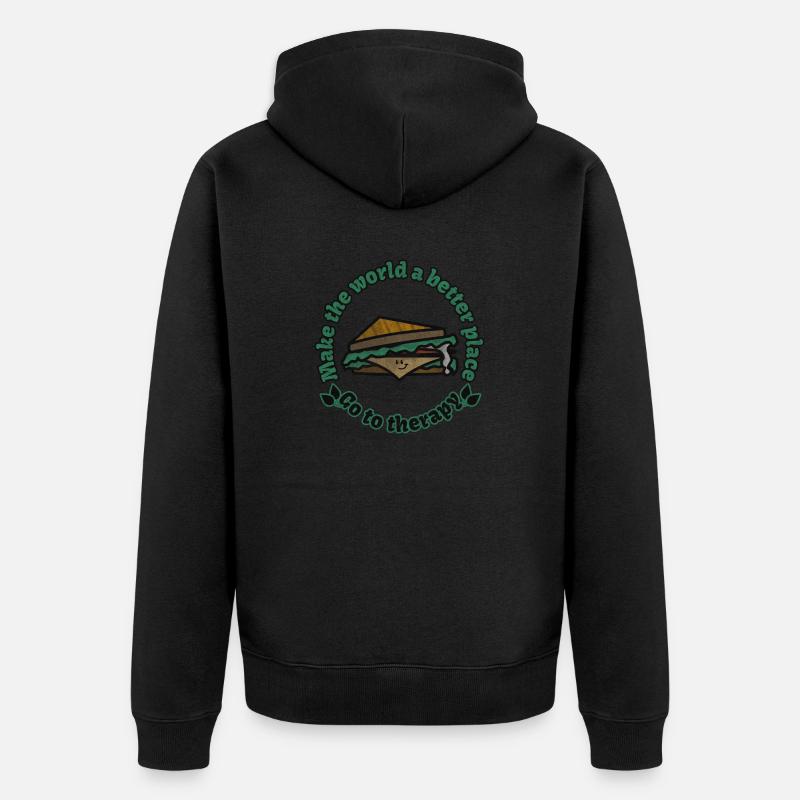 Rendre le monde meilleur - Veste à capuche bio Premium Unisexe - noir