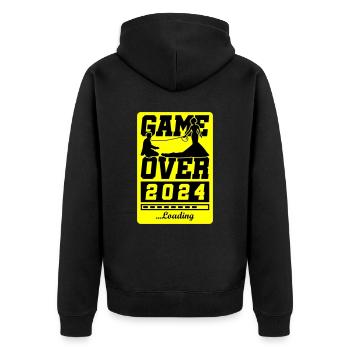 Wedding Loading 2024 Game Over - Veste à capuche bio Premium Unisexe - noir - Dos - Nico (187cm)