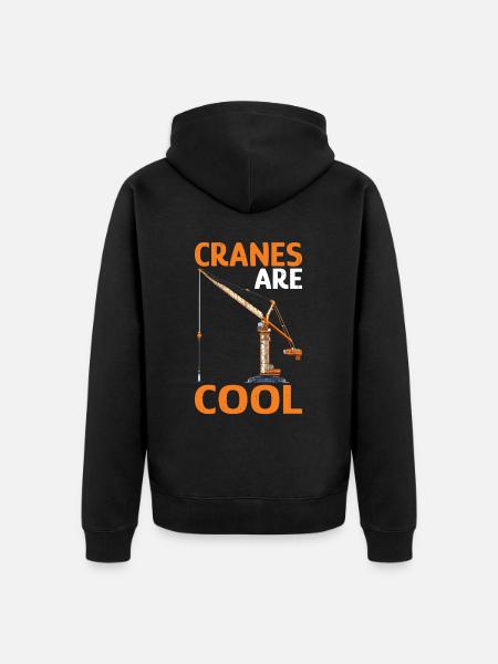Cranes Are Cool - Unisex Premium Bio Zip Hoodie - Schwarz