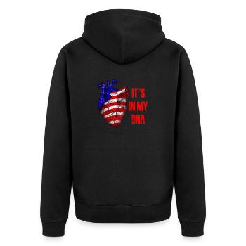 It's In My DNA - Unisex Premium Organic Zip Hoodie - black - Back - Nico (187cm)