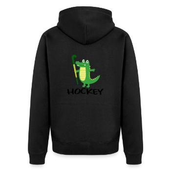 feldhockey hockey hockey hockey-croco - Veste à capuche bio Premium Unisexe - noir - Dos - Nico (187cm)
