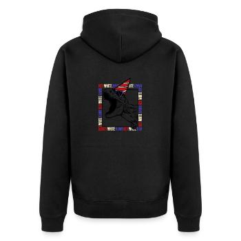 Red White Rawr - Unisex Premium Organic Zip Hoodie - black - Back - Nico (187cm)