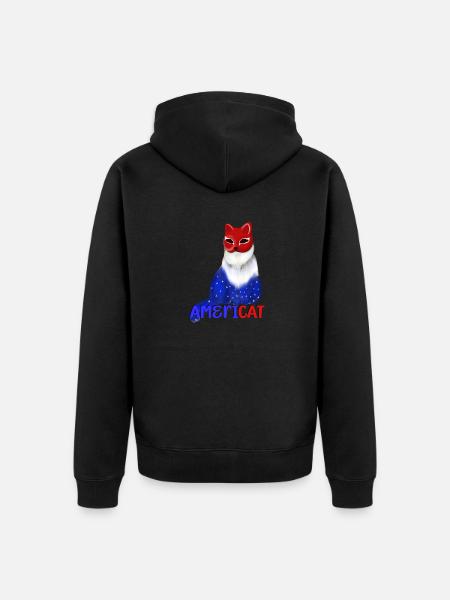 Americat - Unisex Premium Organic Zip Hoodie - black