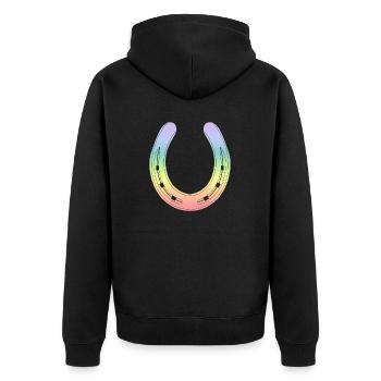 Fer à cheval - Veste à capuche bio Premium Unisexe - noir - Dos - Nico (187cm)