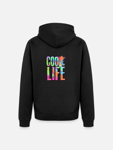 Cool Life - Unisex Premium Organic Zip Hoodie - black
