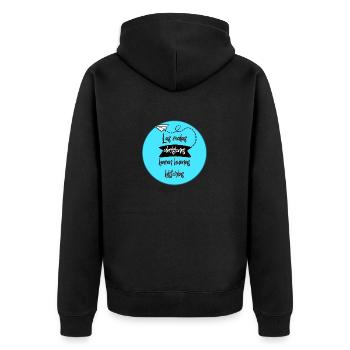 Bad decisions make good stories - Unisex Premium Organic Zip Hoodie - black - Back - Nico (187cm)