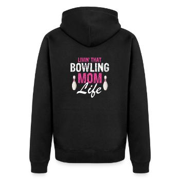 Livin' That Bowling MOM Life Cool T-Shirt Rétro - Veste à capuche bio Premium Unisexe - noir - Dos - Nico (187cm)