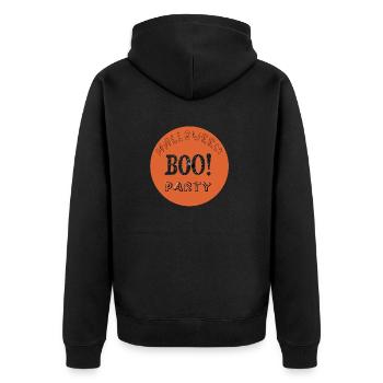 Joyeux halloween 2022 boo fantome halloween - Veste à capuche bio Premium Unisexe - noir - Dos - Nico (187cm)