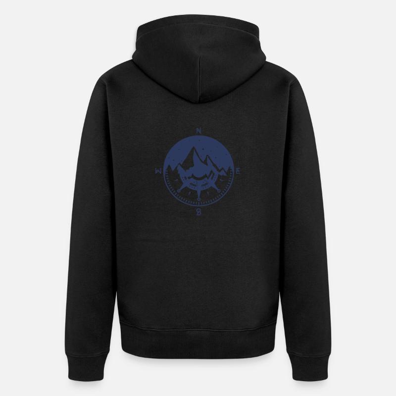 Explorez la nature - Veste à capuche bio Premium Unisexe - noir