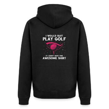 J’arrêterais le golf si je n’avais pas ce génial - Veste à capuche bio Premium Unisexe - noir - Dos - Nico (187cm)