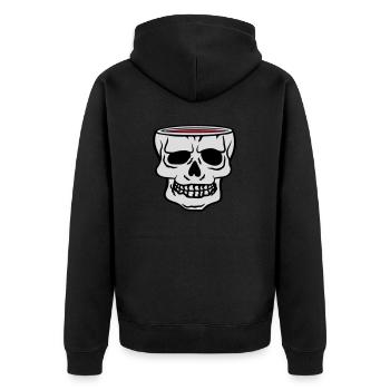 Mug Skull Horreur Halloween - Veste à capuche bio Premium Unisexe - noir - Dos - Nico (187cm)