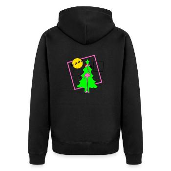 Horrible flamant rose de Noël - Veste à capuche bio Premium Unisexe - noir - Dos - Nico (187cm)