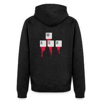 WASD Touches de clavier Gamer - Veste à capuche bio Premium Unisexe - noir - Dos - Nico (187cm)