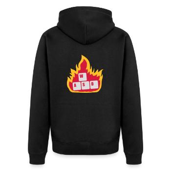 Nerd Computer WASD Clavier - Veste à capuche bio Premium Unisexe - noir - Dos - Nico (187cm)