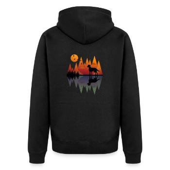 Montagne Labrador - Labi - Veste à capuche bio Premium Unisexe - noir - Dos - Nico (187cm)