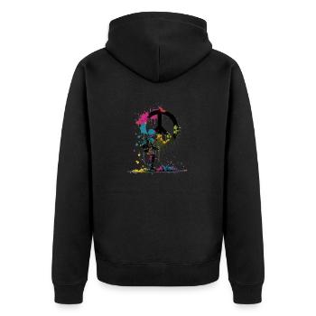 Paix - Veste à capuche bio Premium Unisexe - noir - Dos - Nico (187cm)