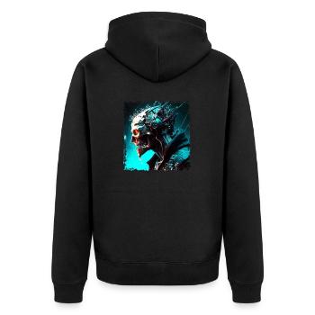 Cyborg ou monstre comme Cyber Android du futur - Veste à capuche bio Premium Unisexe - noir - Dos - Nico (187cm)