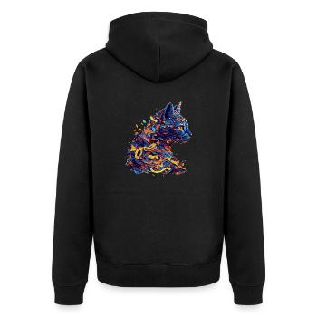Vector kittens as beautiful eye-catching artwork - Unisex Premium Organic Zip Hoodie - black - Back - Nico (187cm)
