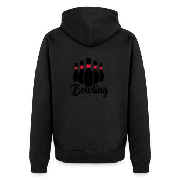 bowling - Veste à capuche bio Premium Unisexe - noir - Dos - Nico (187cm)