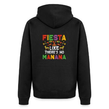 Fiesta Like There's No Manana Cinco De Mayo Party - Unisex Premium Bio Zip Hoodie - Schwarz - Hinten - Nico (187cm)
