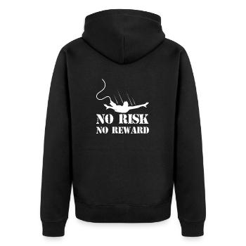 Bungee Jumping Evolution Sport Fun - Unisex Premium Organic Zip Hoodie - black - Back - Nico (187cm)