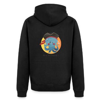 Pieuvre pirate, à l'attaque ! - Veste à capuche bio Premium Unisexe - noir - Dos - Nico (187cm)