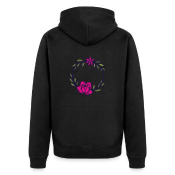 Flower Flower Plant - Veste à capuche bio Premium Unisexe - noir - Dos - Nico (187cm)