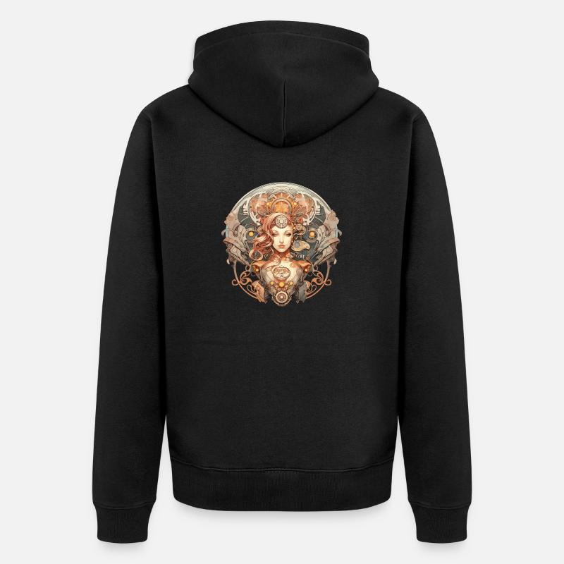 Beauté ex Machina 10 - Veste à capuche bio Premium Unisexe - noir