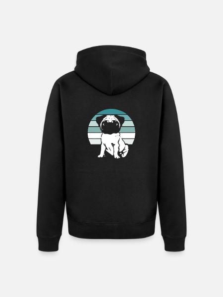 Hund Dog - Unisex Premium Bio Zip Hoodie - Schwarz