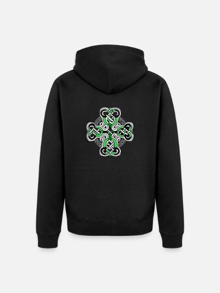 Croix celte grand design - Veste à capuche bio Premium Unisexe - noir