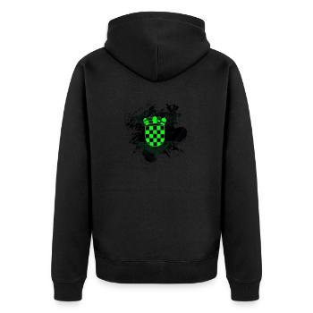 Croatie hrvatska croatie hrv voyage europe zagreb - Veste à capuche bio Premium Unisexe - noir - Dos - Nico (187cm)