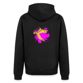 Kroatien hrvatska kroatien hrv reisen europa zagreb - Unisex Premium Bio Zip Hoodie - Schwarz - Hinten - Nico (187cm)