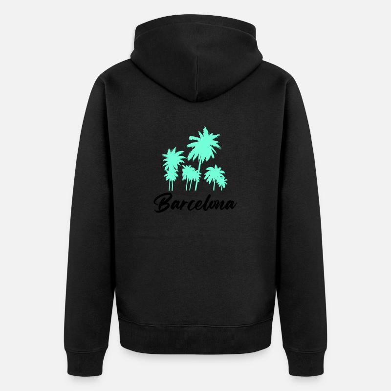 Barcelone - Veste à capuche bio Premium Unisexe - noir