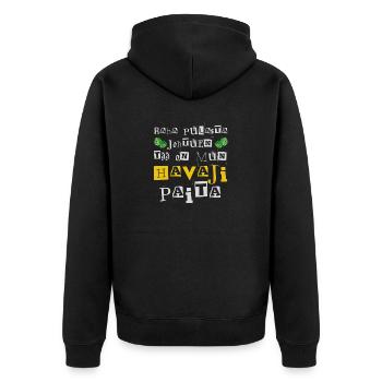 Ceci est ma chemise hawaïenne - Veste à capuche bio Premium Unisexe - noir - Dos - Nico (187cm)