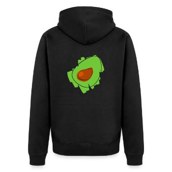 Avocado - Unisex Premium Bio Zip Hoodie - Schwarz - Hinten - Nico (187cm)
