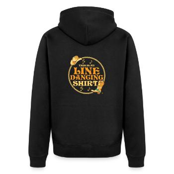 Ceci est ma chemise de danse en ligne Western Country Musi - Veste à capuche bio Premium Unisexe - noir - Dos - Nico (187cm)