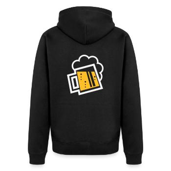 XBayrischer Bierkrug (bière / chope de bière) - Veste à capuche bio Premium Unisexe - noir - Dos - Nico (187cm)