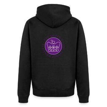 Queen 70th Anniversary of the Throne 2022 70 Years platinum - Unisex Premium Organic Zip Hoodie - black - Back - Nico (187cm)