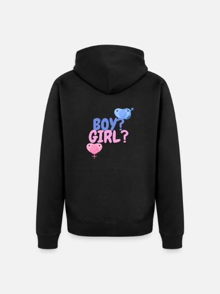 garçon ou fille? - Veste à capuche bio Premium Unisexe - noir