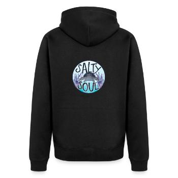 Ocean Sublimation - Unisex Premium Organic Zip Hoodie - black - Back - Nico (187cm)