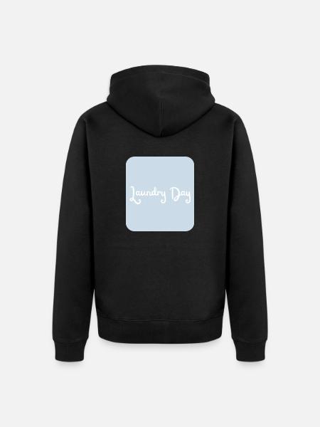 Laundry Day - Unisex Premium Organic Zip Hoodie - black