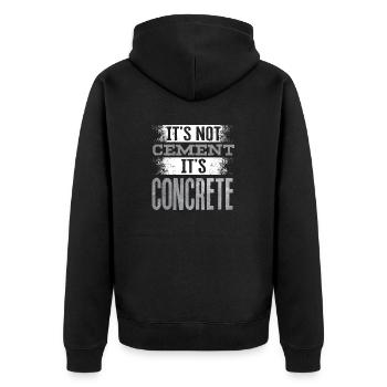 Concrete Finisher Concrete Mixer Construction - Unisex Premium Organic Zip Hoodie - black - Back - Nico (187cm)