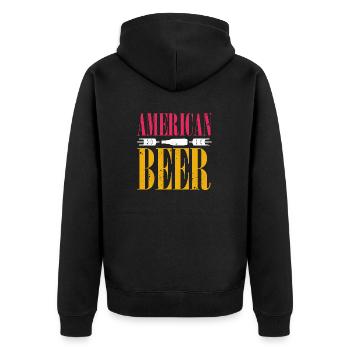 Bière américaine - Veste à capuche bio Premium Unisexe - noir - Dos - Nico (187cm)