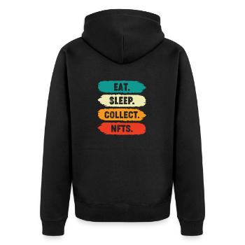 EAT SLEEP COLLECT NFT - Veste à capuche bio Premium Unisexe - noir - Dos - Nico (187cm)