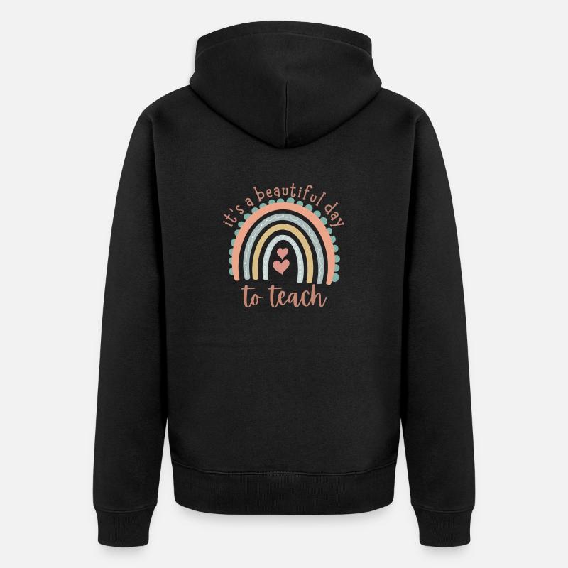 Lehrer Design - Unisex Premium Bio Zip Hoodie - Schwarz