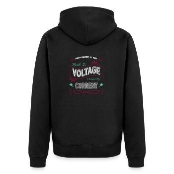 caméraman humour travail ordinateur drôle dictons - Veste à capuche bio Premium Unisexe - noir - Dos - Nico (187cm)