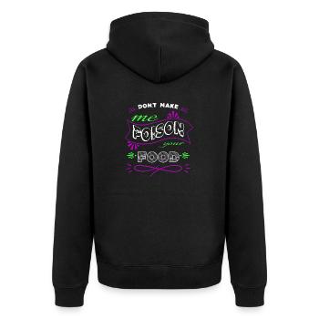 prep cook cooking chef grill cool sayings joke - Unisex Premium Bio Zip Hoodie - Schwarz - Hinten - Nico (187cm)