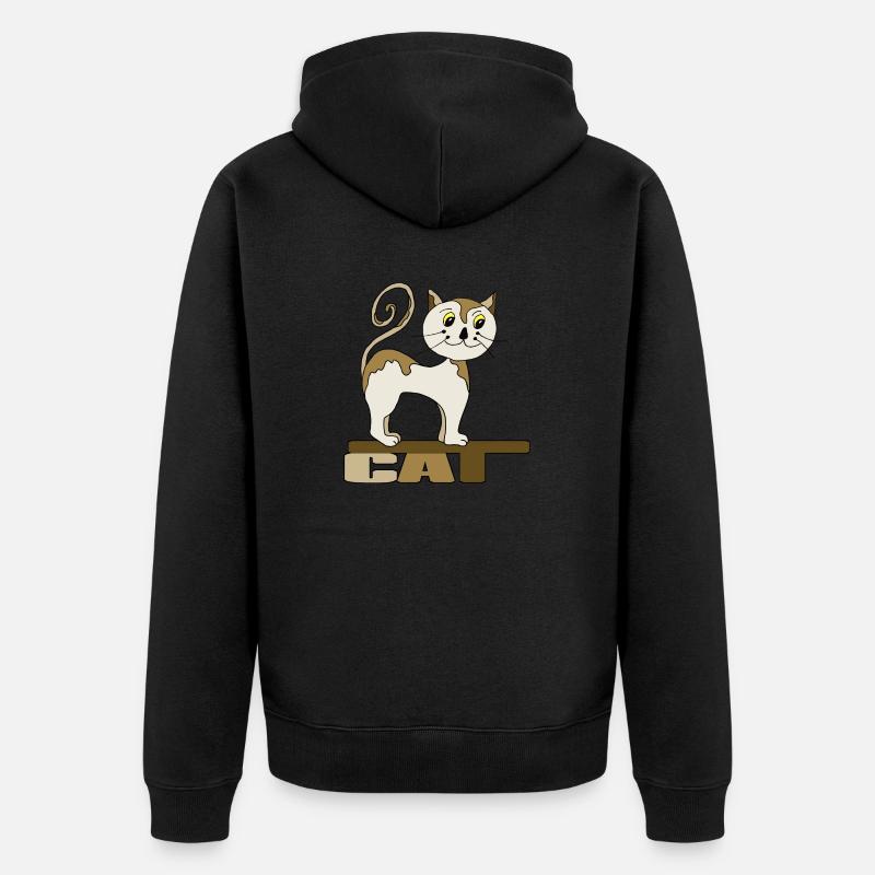 Chat - Veste à capuche bio Premium Unisexe - noir